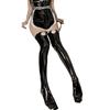 Women Pu Leather Glossy Over Knee Stockings Anime Cute Cat Paw High Thighs Hold-Ups Socks Cosplay Accessory Halloween Roleplay G