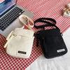 Mini Canvas Crossbody Pouch Fashion Lightweight Vertical Shoulder Bag for Women Versatile Everyday Small Square Bag