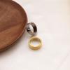 Niche Simple American Plain Ring Titanium Steel Ring Couple Unique Design Irregular Ring 18K Index Finger Ring