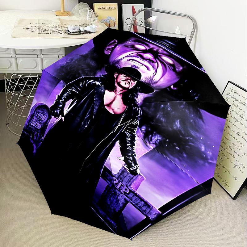 Moonlit Graveyard Undertaker Umbrella 8-Frame for Travel, Camping, Casual Lightweight Portable Umbrella, Essential for Every Family Holidays Gift
