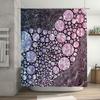 Abstract Purple Bubble Bath Shower Curtain Decorative Waterproof Polyester Bathroom Accessories Customizable Size Options Availa