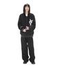 Openyard(Oy) Dyed Logo Patch Hoodie Zip Up - Black