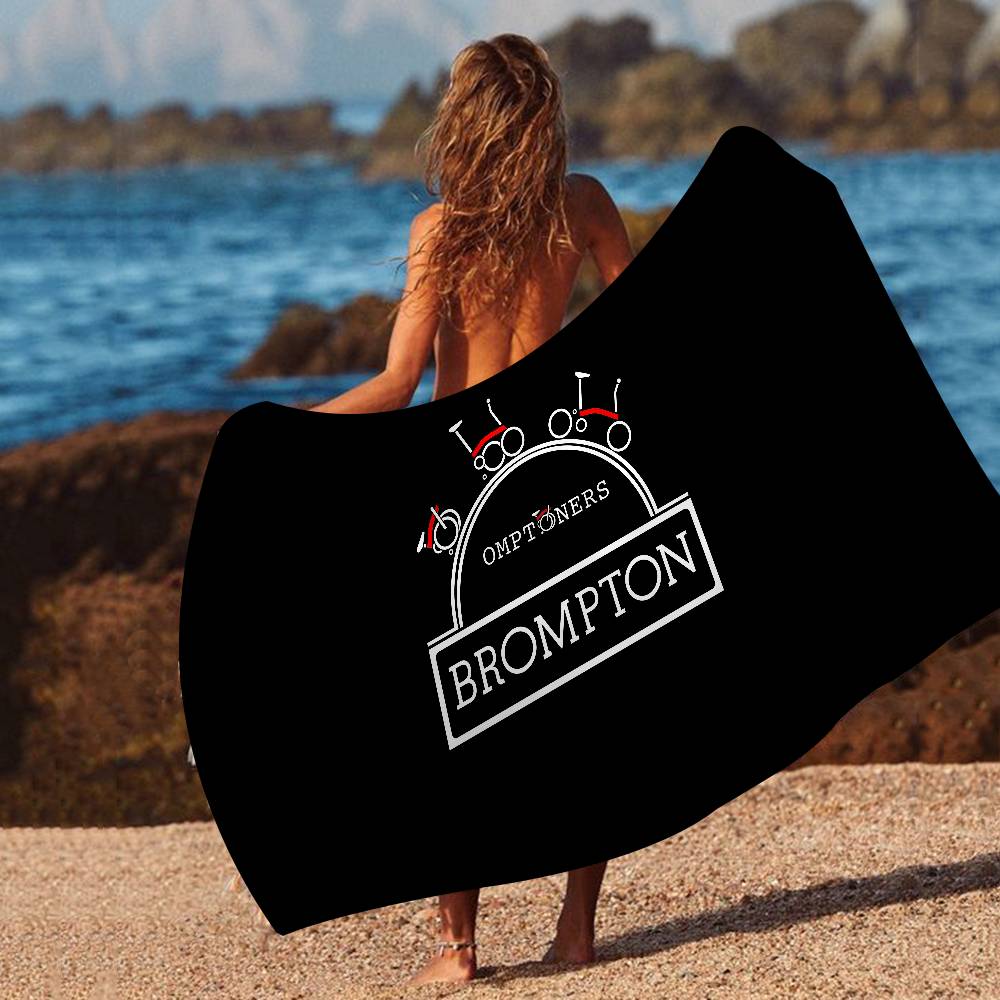 Brompton Logo Microfiber Beach Towel Absorbent Quick Dry Soft Yoga Swimming Resort Mountain Climbing Towel