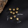 Argent Sterling S925 avec Perles Espacement Plaqué Or 24K pour Bijoux DIY