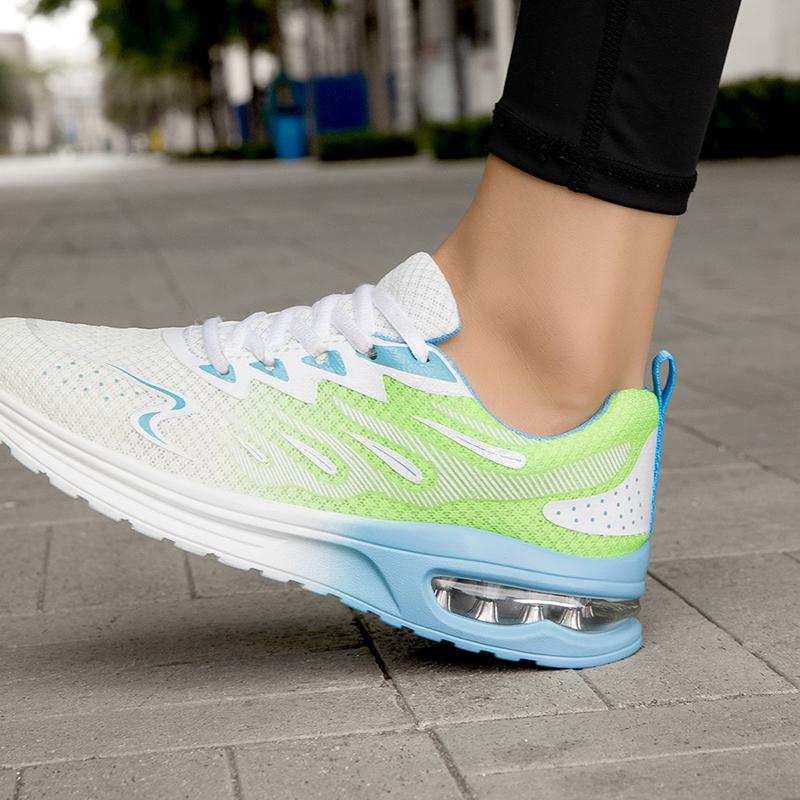 Women Big Size Autumn New Air Cushion Shoes Mesh Breathable Lightweight Comfortable Sneaker Fashion Casual Sports Large Footwear