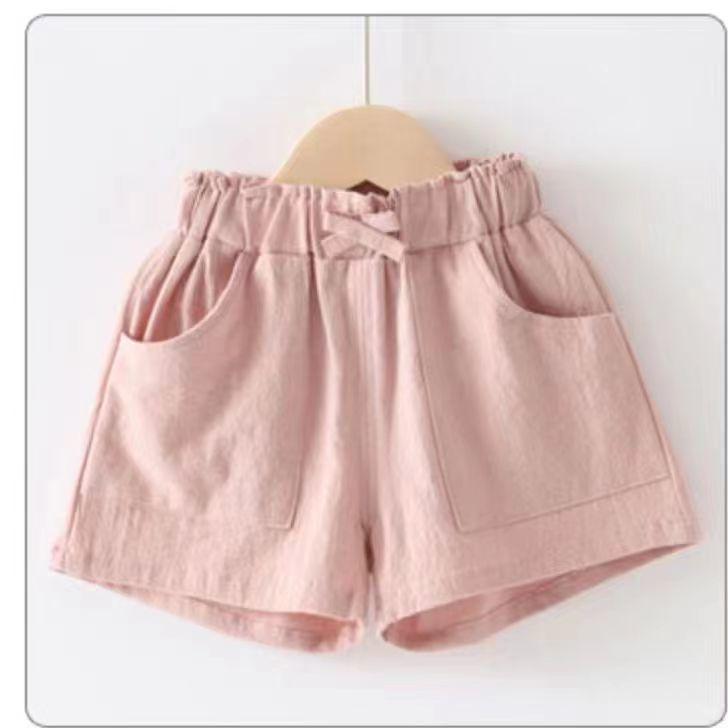 Girls  Ultra-Light Cotton Cargo Shorts - Stylish, Casual, Versatile Summer Wear 100
