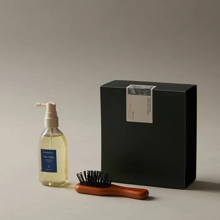 [Scalp Essence, Scalp Booster] Hair Tonic 100ml + Wooden Brush Hair Care Set