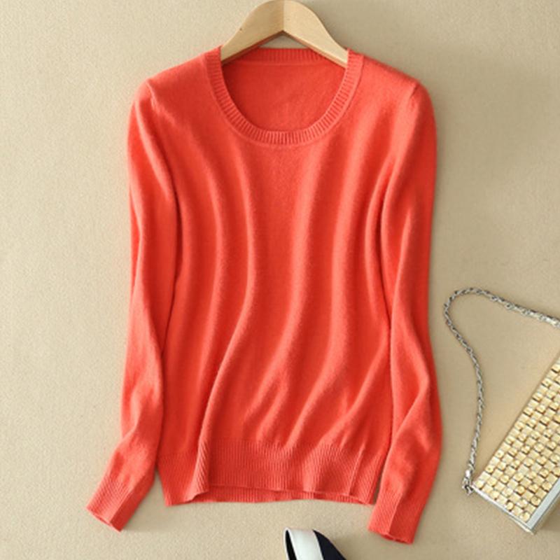 

Женский уютный вязаный пуловер, свитер с круглым вырезом, нечеткий приталенный красный, черный свитер XXXL арбуз красный