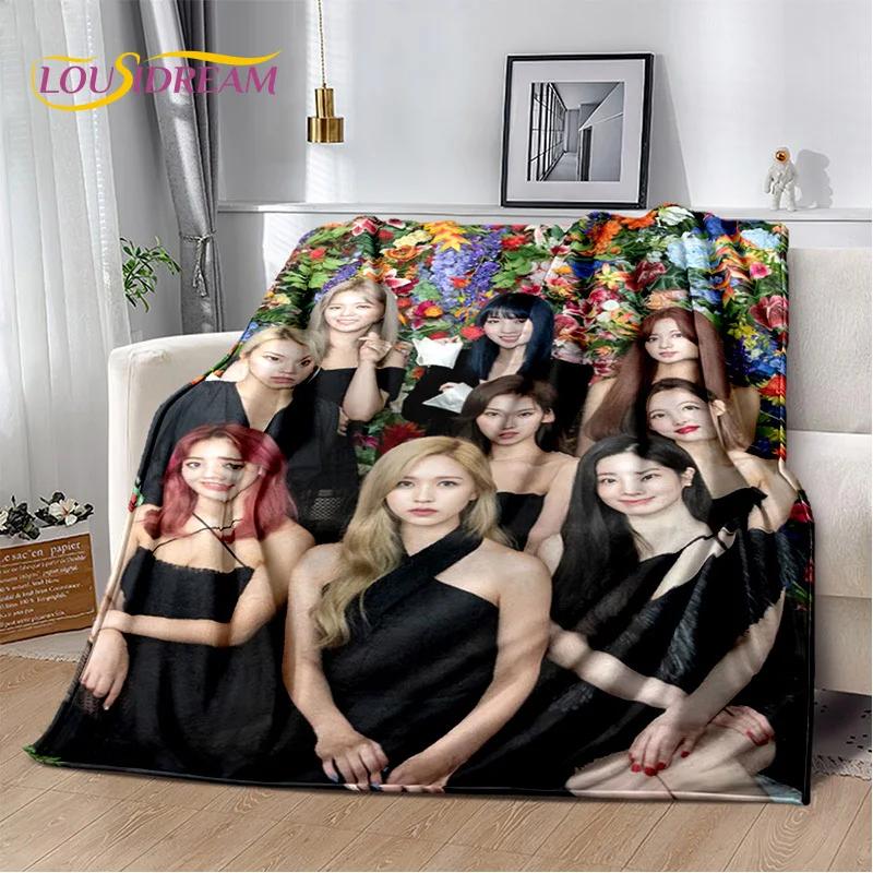3D TWICE KPOP Korean Girl Group Momo Sana Soft Blanket,Flannel Blanket Throw Blanket for Living Room Bedroom Bed Sofa Picnic Kid