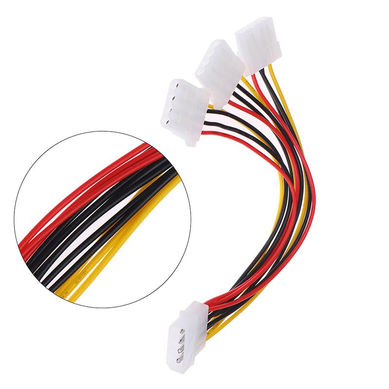 4 Pin Ide 1-To-3 Molex Ide Female Power Supply Splitter Exentsion Adapter Cable