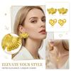 Boucles d'Oreilles en Acier Inoxydable pour Femmes Vintage Luxe Élégant Bijoux en Acier Titane