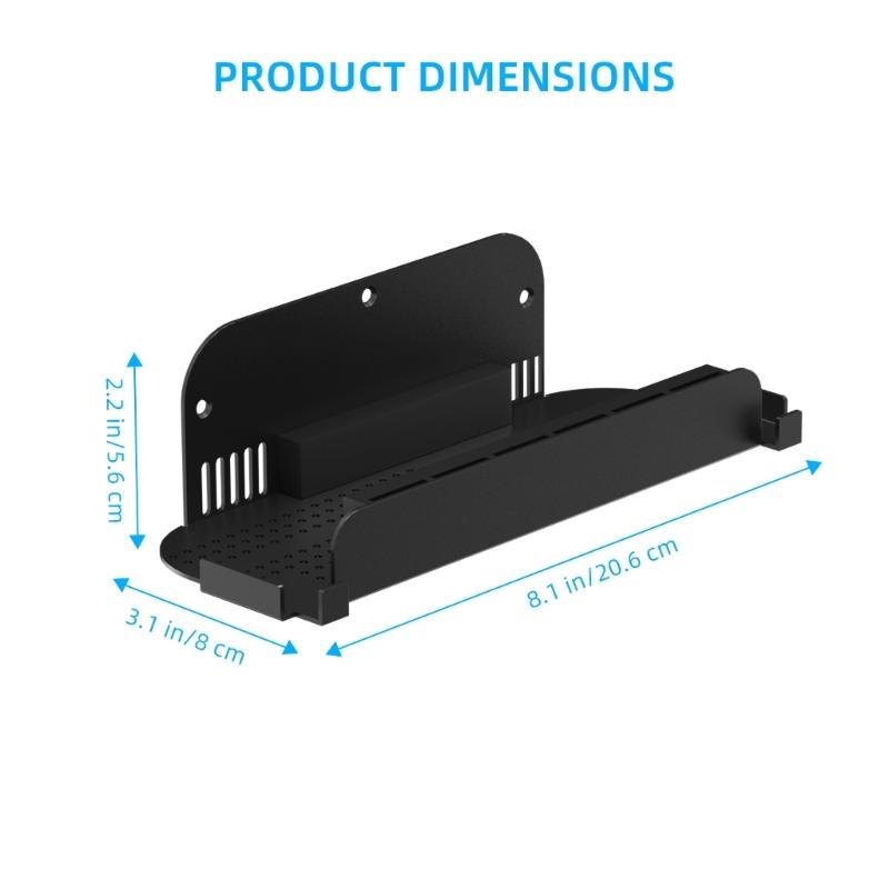 Universal Gaming Console Wall Mount Holder Support With Ventilation Holes For Multiple Models Space Saving Metal Bracket