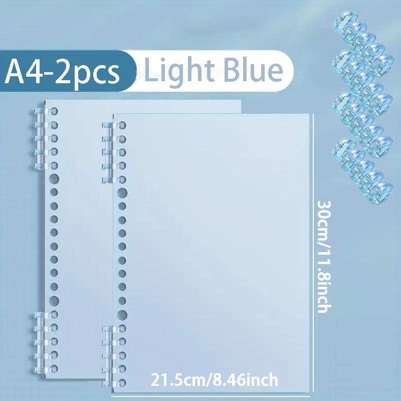 2-Pack Replaceable Binder Covers and Binder Rings - A4/B5 Sizes, Durable Office, School, Home Organization