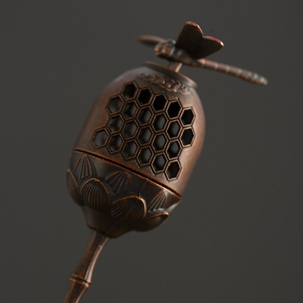 Butterfly Design Incense Burner Dragonfly Pattern Handmade Aromatherapy Stove Creative Rotating Palace Lantern Home Indoor