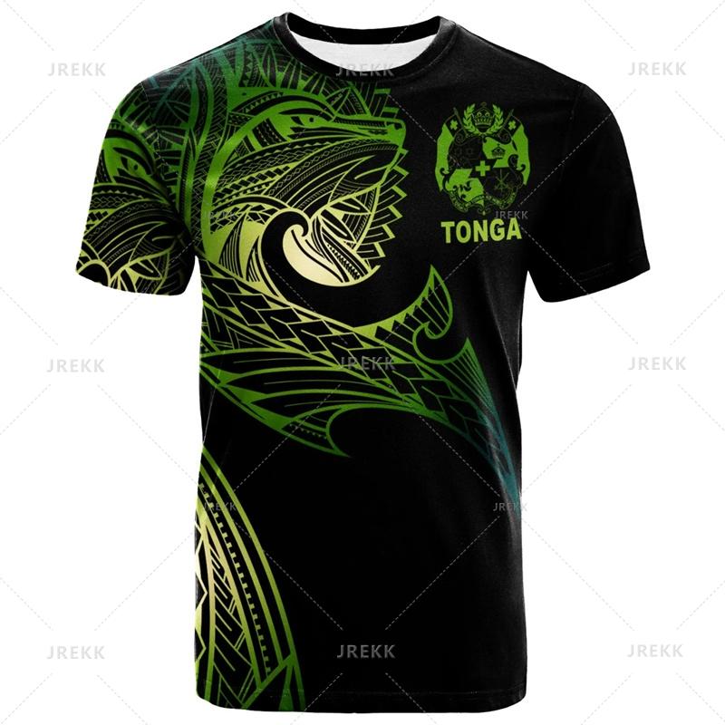 Vintage 3D The Kingdom Of Tonga Printed T Shirt Oceania Tonga National Day Graphic T-shirts Fashion Mens Clothing Tee Shirts Top