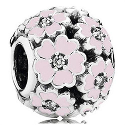 Bracelet Women'S Pink Love Mulan Petals Glazed Beads Loose Beads String Beads Diy Accessories