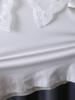 High-End Girls' Lace Collar White Summer Top - Thin Style, Short Sleeve