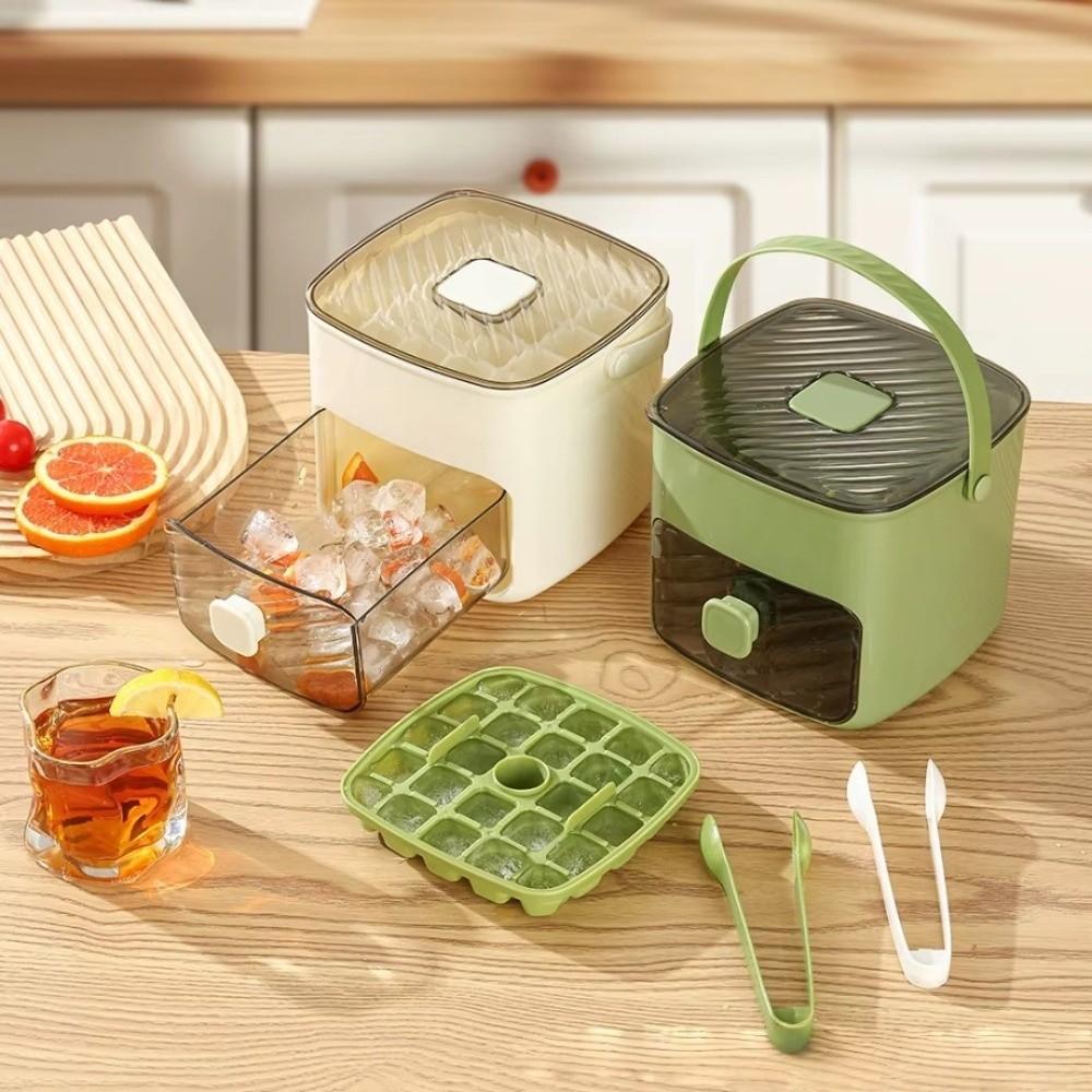 with Easy-press Lid Ice Making Tool Large Capacity Press Ice Cube Tray Ice Cube Mold  Whiskey