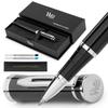 Wordsworth and Black Rollerball Pen Luxury Pen Chrome Black Ink Gift for Men Professional Lovely Luxury Pen - - Finish, Lacquer, Refill, Refillable, &