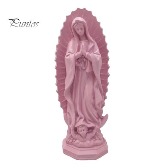 Unique Bookcase Accents Our Lady of Guadalupe Religious Statue, Virgin Mary Figurine, Resin Sculpture, Statement Piece for Cabinet Inspirational