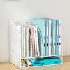 Metal Office Desk Organizer & File Rack with Document Shelf and Book Stand for Workstations