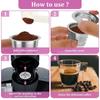 With Lids Coffee Capsule Cup Stainless Steel Coffee Pod Filter Durable Reusable K Cups  Home
