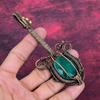 Faceted Zambian Emerald Pendant Copper Wire Wrapped Pendant Dainty Guitar Jewelry