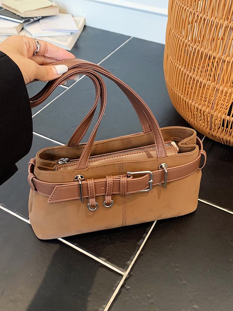 2025 Elegant Retro Suede Shoulder Bag: Women's Fashionable High-End Handbag for Autumn & Winter