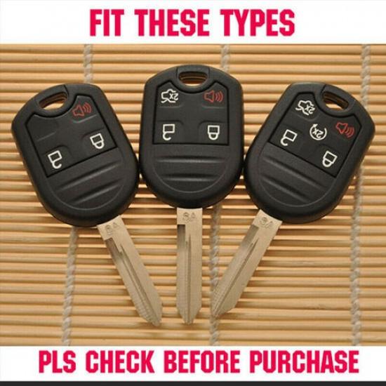 Leather Car Key Fob Case Cover Holder For FORD FOCUS FUSION EDGE EXPLORER F150