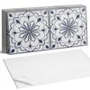 Winylowe Kafelki Ścienne Samoprzylepne Do Wnętrz Kwiatowy Wzór Ceramiczny 10X40X20 Cm