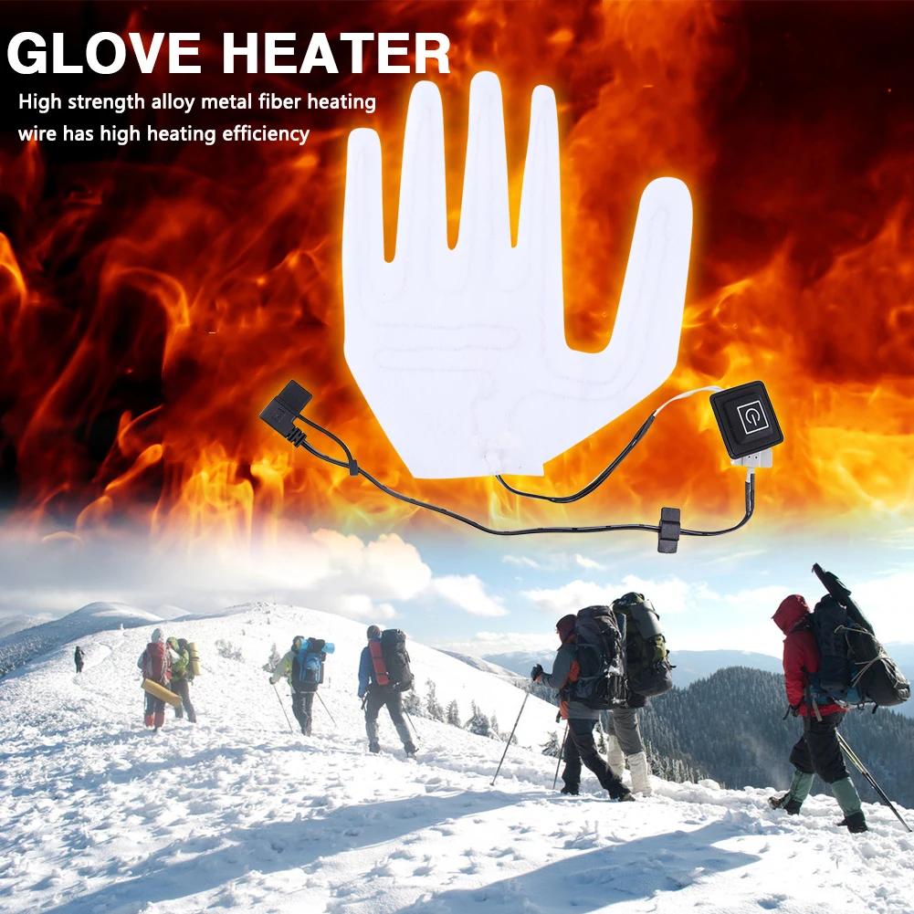Heizkissen Beheizte Handschuhe Kissen Weihnachtsgeschenk USB Beheizte Handschuhe Kissen Winter Warm Fünffingerhandschuhe Heizkissen für Outdoor Ski Wandern
