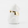 Seto ware white with left paw held in approximately 5cm in diameter and 9cm in mini good luck made in Maneki-neko (beckoning cat) figurine, gold,