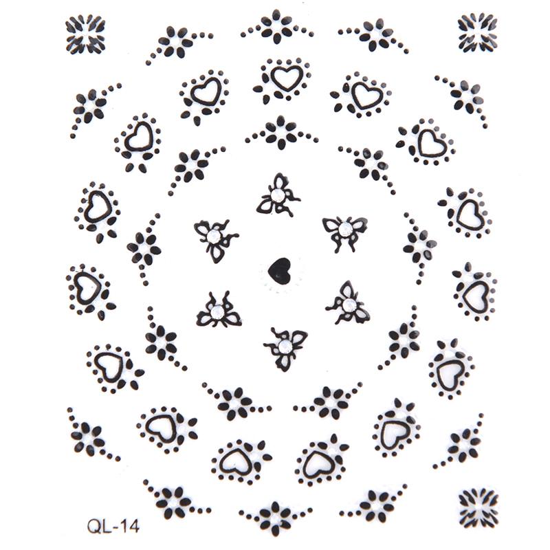 3D Nail Art Transfer Stickers 30 Sheets Flower Decals Manicure Decoration Tip