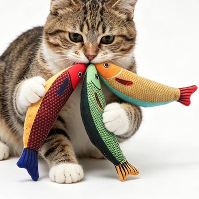Cat Toys Fish Shape Catnip Toy Chew Resistant Relieves Boredom And Anxiety Cat Toy Soft Texture Interactive Toy for Pet Oral Care