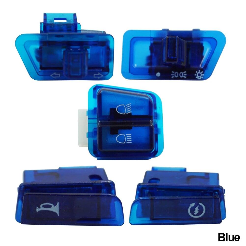5PCS Motorcycle Switches Button High/Low Beam Light Headlight Horn Turn Signal Switches Buttons Accessaries For Piaggio Scooter