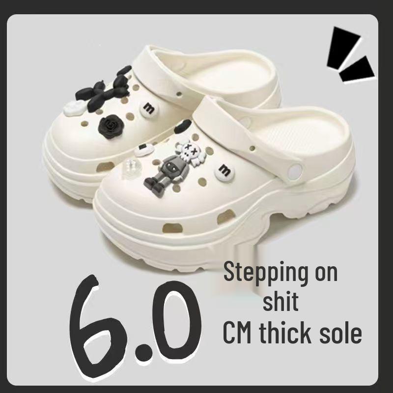 EVA Women's Height-Boosting Summer Clogs - Thick-Soled Beach Sandals for Petite Outdoor Use.