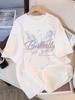Summer Fashion Unique Design Pure Cotton Printed Unisexs and Womens Clothing New Personalized Loose Casual Round Neck Tshirt