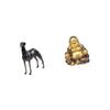 Dog Buddha Resin Animal Figurine Sculpture Home Decor Table Centerpiece Desk Figure Living Room