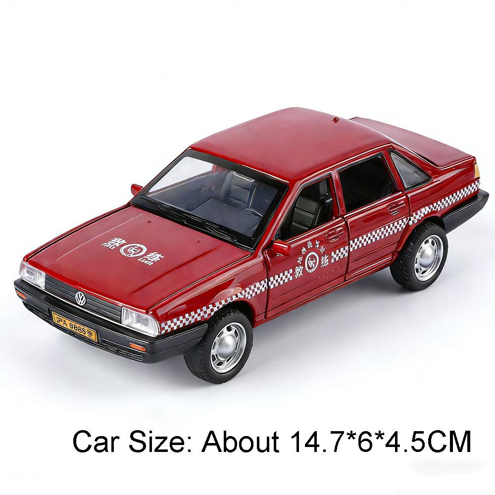 1:32 Santana Retro Car Mode Toy Metal Diecast Sound Light Shock Absorption Training Vehicle Models Simulation Hobby Ornaments