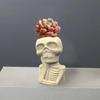 DIY Halloween Skull Man Flower Pot Storage Box Mold for Succulent Plant Decor