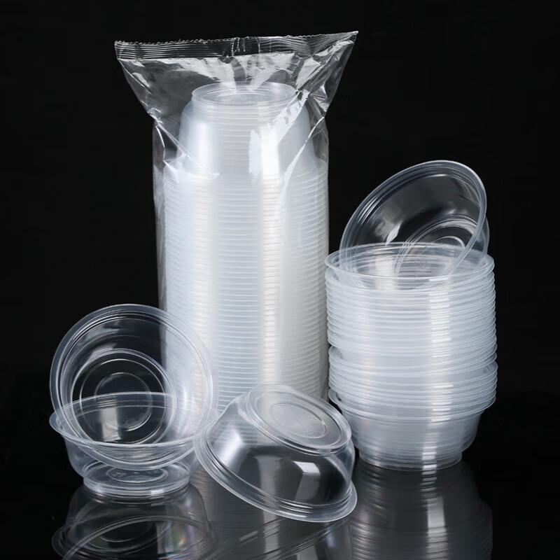 Disposable Round Plastic Takeout Bowl with Lid