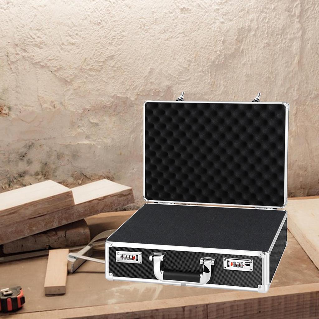 Aluminum Frame Carrying Case with Combination Lock for Personal Items Foam Insert Tool Box