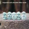 Miniature Monks Figurine Durable Handmade Cute Little Statue for Shrine Bedroom Living Room Car Dashboard Decor