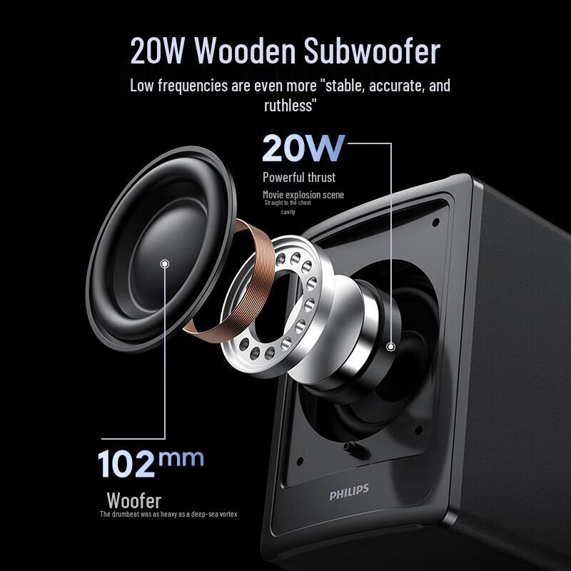 Philips SPA6120 Bluetooth 2.1 Gaming Computer Speaker System (CN version)