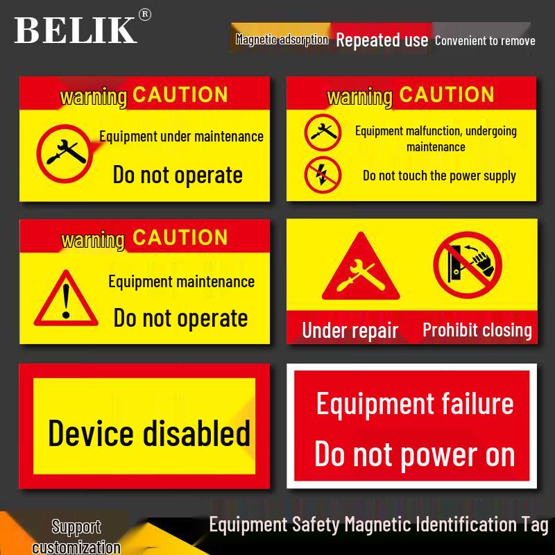 BELIK Magnetic Safety Warning Sign 24*12CM