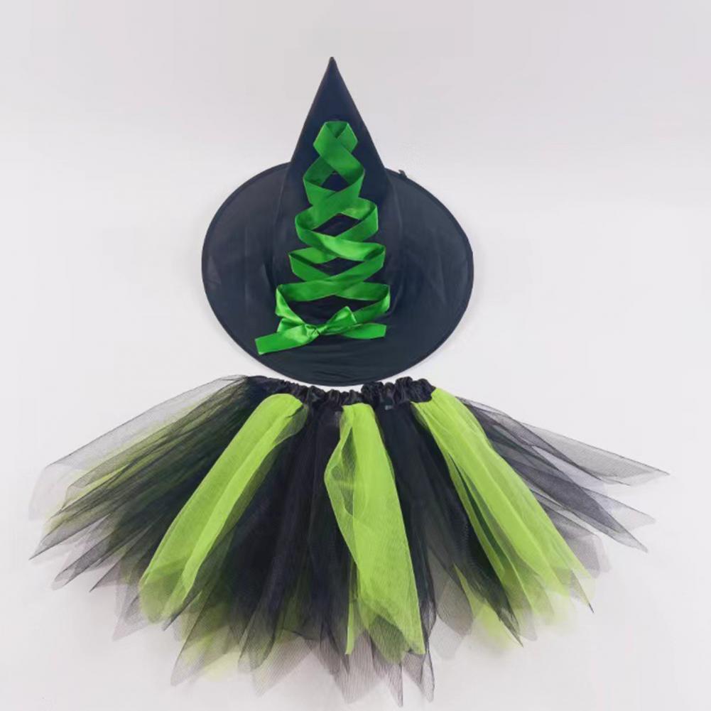 Colorful Skirt Hat Set Chiffon Skirts Hat Set for Adults Kids Gauze Tulle Ballet Skirt with Pleated Fluffy Ruffles for Women