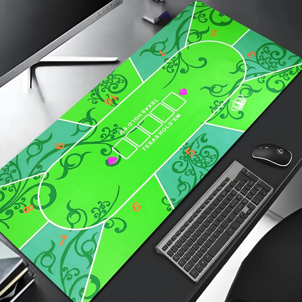 Texas Poker Mat Mouse Pad Edge Big Gaming Desk Decor Locking Computer Gamer Large Rubber Art Mousepad Laptop Desk Mat
