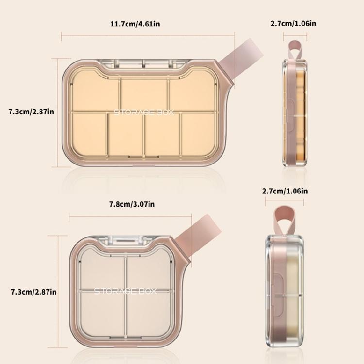 4 or 7 Compartment Medicine Organizer For Elderly And Traveler Ensuring Orderly And Moisture proof Pills Container