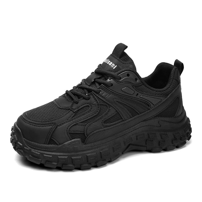 Trendy Men's Shoes Summer New Mesh Breathable Running Sports Shoes Outdoor Basketball Shoes Anti Slip Shock-absorbing Dad Shoes