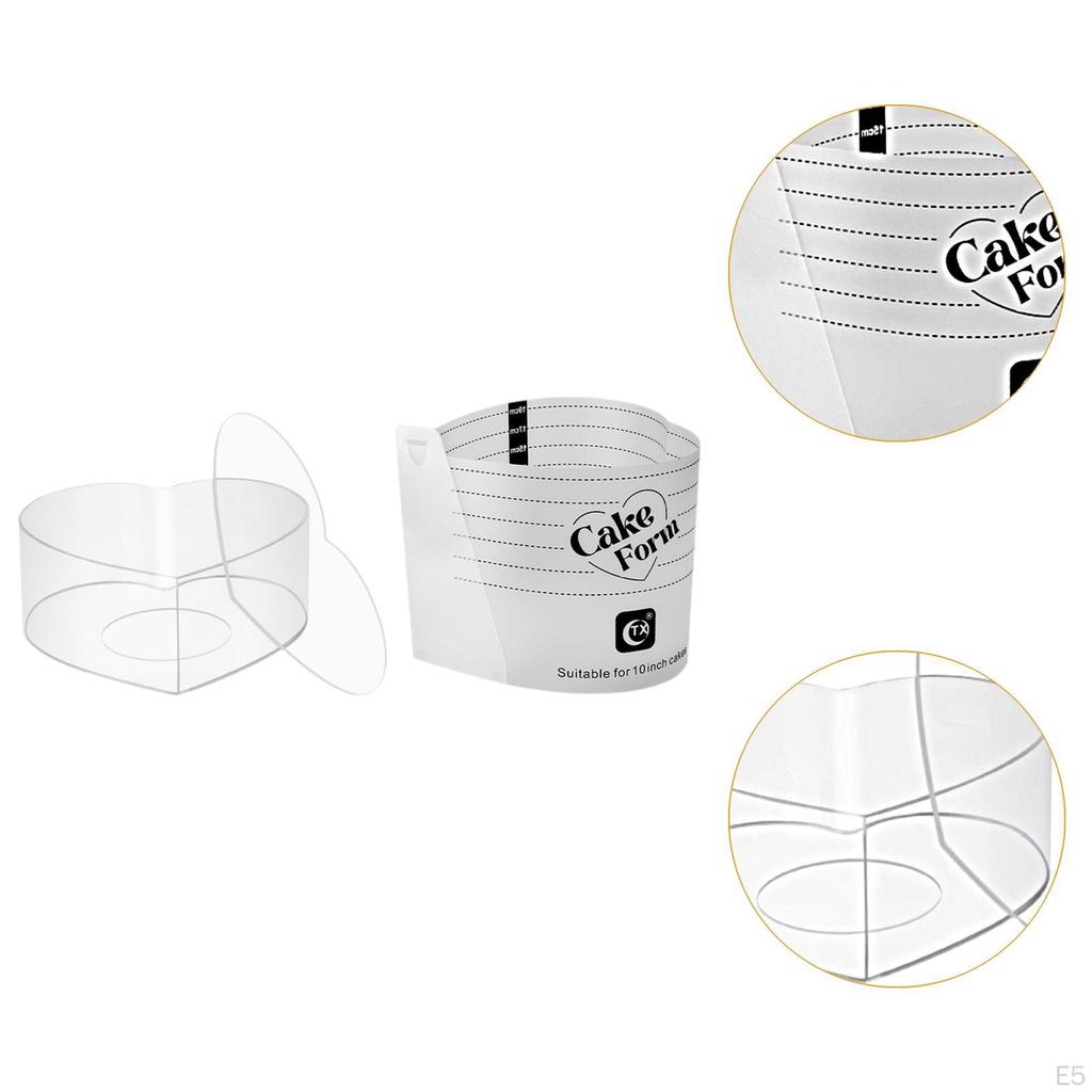 Heart Shape Cake Base Acrylic Mousse Ring for Bakery Restaurant Kitchen